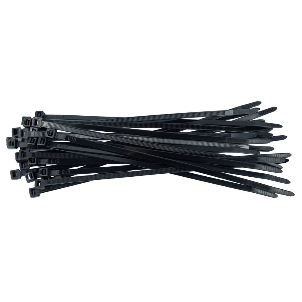 Cable Ties, 8 in Black Standard Duty, 25-Pack